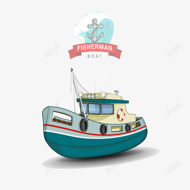 可爱卡通船png免抠素材_新图网 https://ixintu.com 交通工具船卡通帆船插画印花服装图案