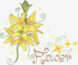 黄色花朵印花图案矢量图素材