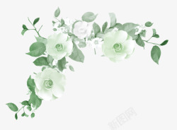 绿色清新花藤装饰图案素材