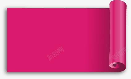 手绘粉色横幅标签png免抠素材_新图网 https://ixintu.com 卷纸 手绘 标签 横幅 粉色