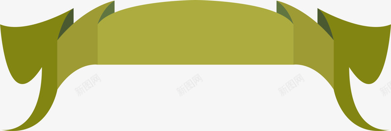 绿色绸带标签png免抠素材_新图网 https://ixintu.com 横幅缎带 清新丝带 简约标签 绿色绸带 装饰图案