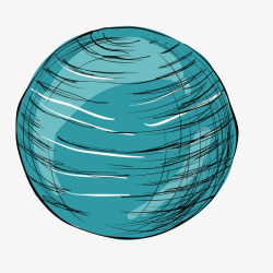 旋转球形蓝色手绘地球高清图片