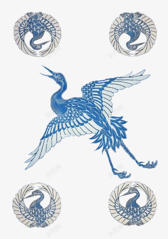 飞翔的白鹤图标png_新图网 https://ixintu.com 中国风 创意logo 动物 鸟类