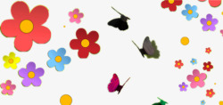 四只蝴蝶蝴蝶花朵背景图高清图片