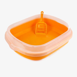 橙色猫砂盆素材