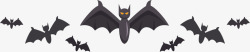 黑色蝙蝠横幅矢量图素材