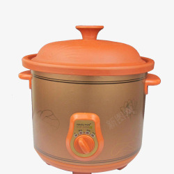 厨师最爱的橙色煲汤专用紫砂锅素材