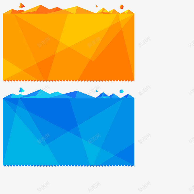 橙色黄色长方形版块png免抠素材_新图网 https://ixintu.com 橙色 版块 长方形 黄色