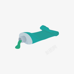 牙膏挤压器蓝色挤压用完了的牙膏管实物高清图片