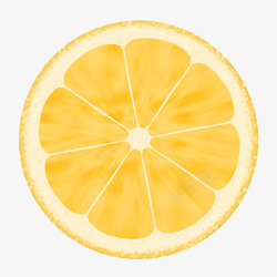 橙色切开手绘橘子素材
