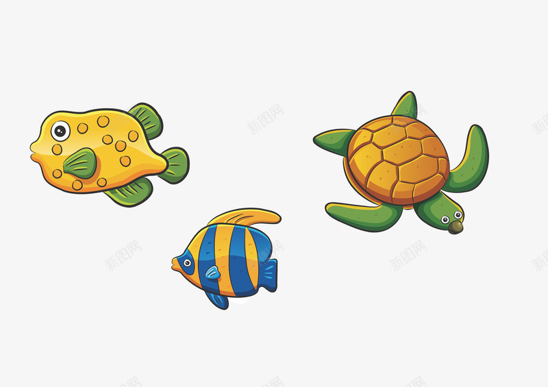 陆地卡通乌龟png免抠素材_新图网 https://ixintu.com 创意 卡通乌龟 可爱 海洋生物 美观 陆地爬行 陆龟