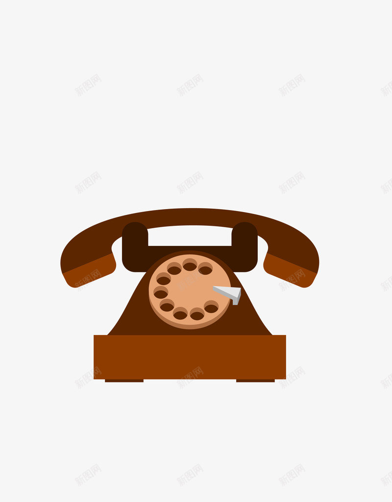 老式卡通电话png免抠素材_新图网 https://ixintu.com 卡通手绘 拨号 旋转 旧电话 老式电话 话筒