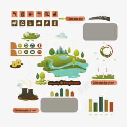 环境信息图表素材