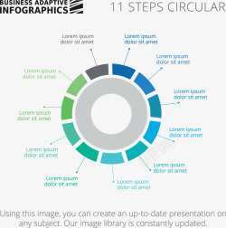 十一步骤信息图表素材