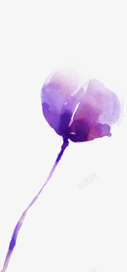 紫色手绘水彩花png图片免费下载 素材0mjvveupu 新图网