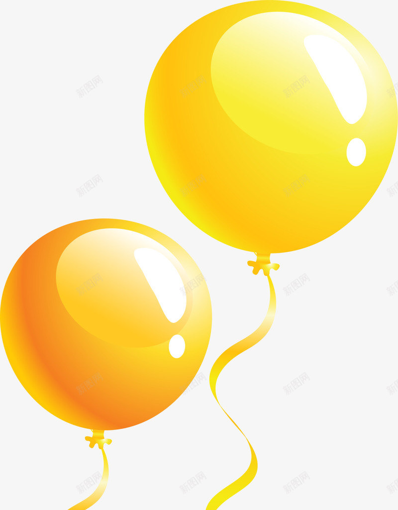 儿童节美丽橙色气球png免抠素材_新图网 https://ixintu.com 两个气球 儿童节 升空 橙色气球 漂浮 美丽气球