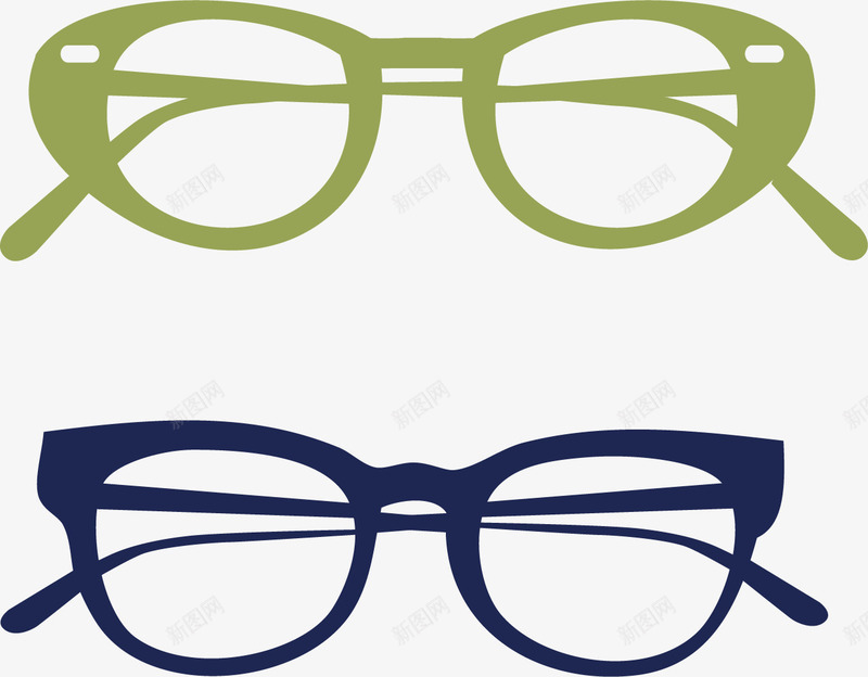 蓝绿色框架时尚眼镜矢量图eps免抠素材_新图网 https://ixintu.com 扁平时尚眼镜 扁平风格 框架眼镜 潮流眼镜 眼镜 矢量眼镜 蓝绿色 矢量图