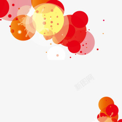 橙色气泡横幅素材