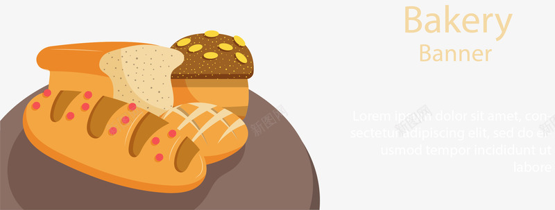 面包房手工面包横幅png免抠素材_新图网 https://ixintu.com 全麦面包 手工面包 矢量png 面包 面包房 面包横幅