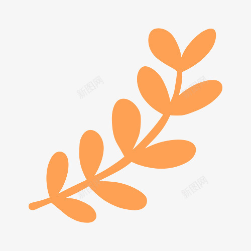 橙色树叶png免抠素材_新图网 https://ixintu.com 卡通 叶子 平面 手绘 树叶 橙色 水彩画 简笔画