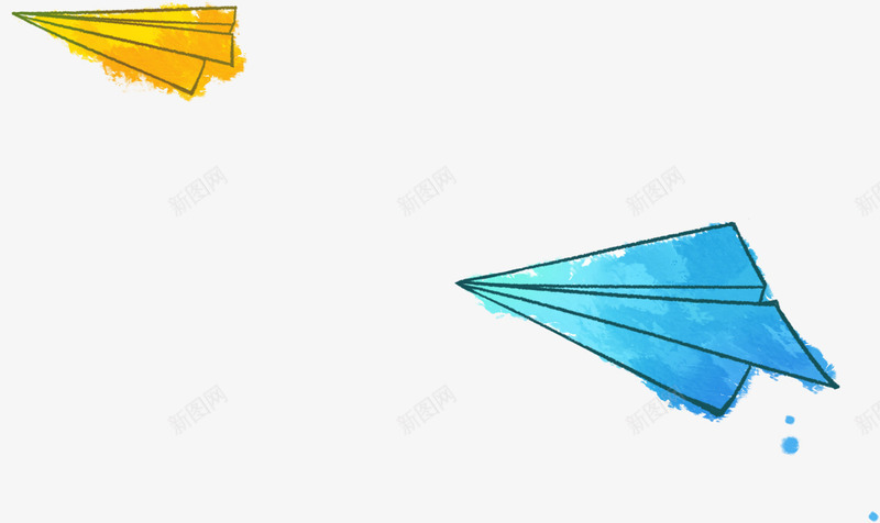 卡通飞翔纸飞机png免抠素材_新图网 https://ixintu.com 卡通 纸飞机 飞翔