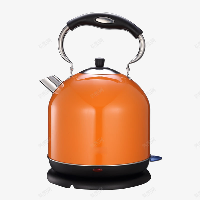 橙色电气两用水壶png免抠素材_新图网 https://ixintu.com 电热壶 电磁炉水壶