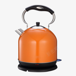 橙色电气两用水壶素材
