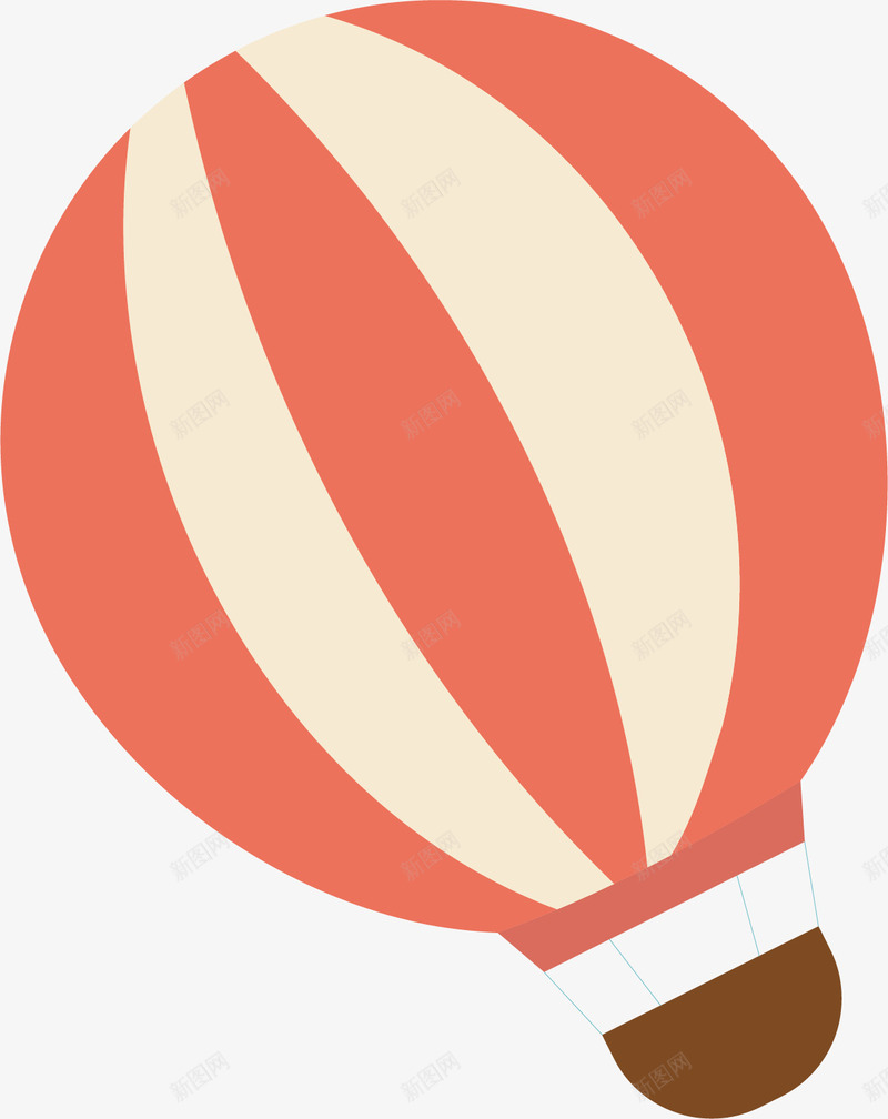 粉红色的热气球矢量图ai免抠素材_新图网 https://ixintu.com 危险 吊篮 热气 热气球 飞翔 飞行 高空 矢量图