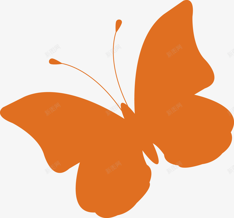 平面橙色蝴蝶png免抠素材_新图网 https://ixintu.com png图片素材 免费png素材 动物 平面素材 暖橙色 蝴蝶