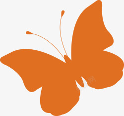 平面蝴蝶素材平面橙色蝴蝶高清图片