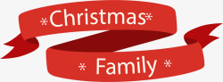 红色圣诞节横幅标签素材