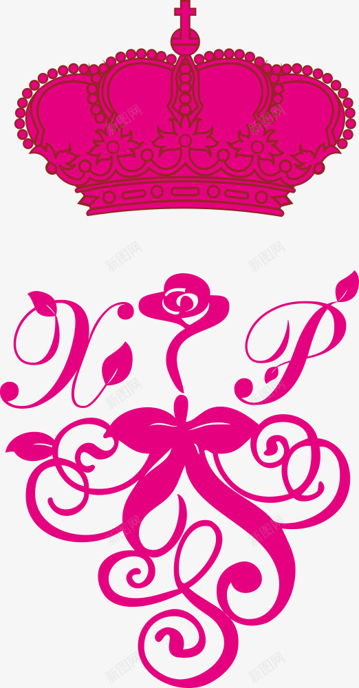 皇冠logo矢量图图标ai_新图网 https://ixintu.com logo设计 婚礼logo 婚礼logo设计 皇冠 矢量logo 矢量婚礼logo 矢量图