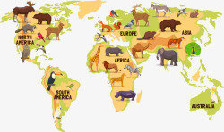 地图各种动物素材