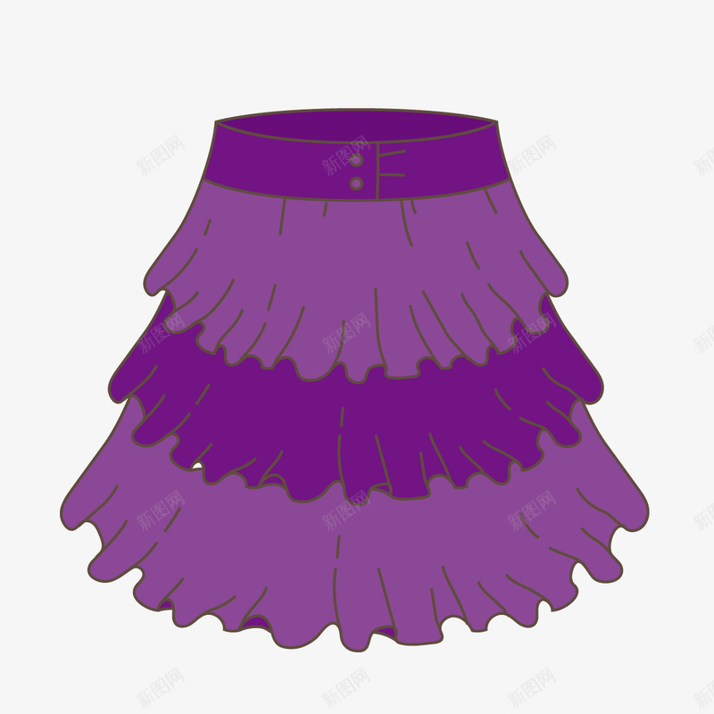 紫色短裙png免抠素材_新图网 https://ixintu.com 一件 卡通 彩绘 手绘 短裙 简图 紫色