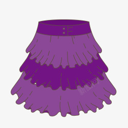 紫色短裙素材
