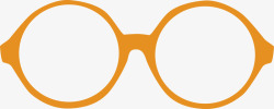 橙色眼镜镜框矢量图素材