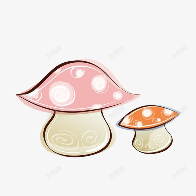 清新卡通蘑菇png免抠素材_新图网 https://ixintu.com 卡通 卡通蘑菇头 彩绘 彩色蘑菇头 橘色蘑菇 清新 粉色蘑菇 菌类