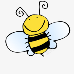 彩绘蜜蜂矢量图卡通手绘蜜蜂矢量图高清图片