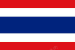 白蓝条纹泰国国旗高清图片