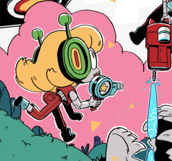 创意戴牛角的甘蓝彩绘创意图案高清图片