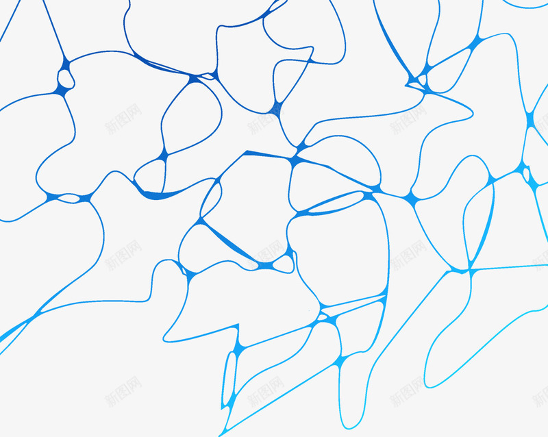 蓝色线条png免抠素材_新图网 https://ixintu.com 条纹 水波纹 流线 线型 线条 蓝色