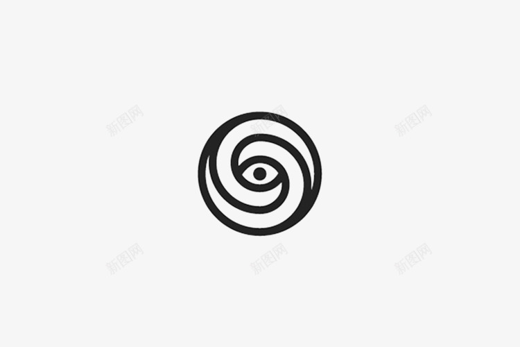 logo圆图标png_新图网 https://ixintu.com 扁平化 旋转 眼睛 重叠