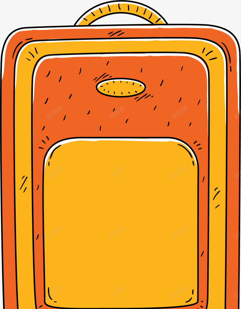 卡通手绘橙色旅行拉杆箱png免抠素材_新图网 https://ixintu.com 出差旅行 卡通手绘 卡通拉杆箱 卡通旅行箱 卡通行李箱 手绘拉杆箱 旅游旅行 橙色拉杆箱 箱包