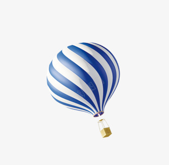 蓝色漂浮热气球png免抠素材_新图网 https://ixintu.com 气球 热气球 简约 飞翔 飞行