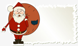 卡通圣诞老人标签素材