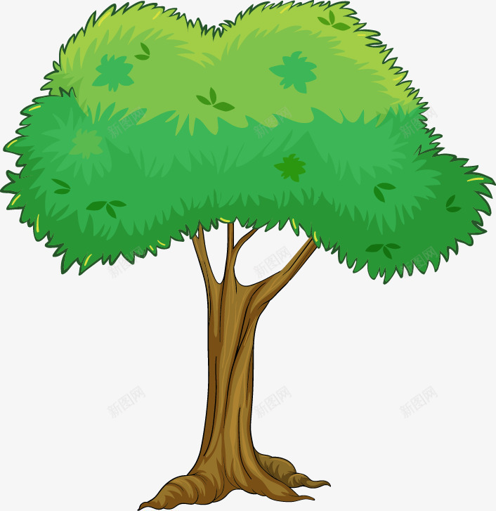 手绘彩色大树4png免抠素材_新图网 https://ixintu.com 大树 手绘 树木 植物