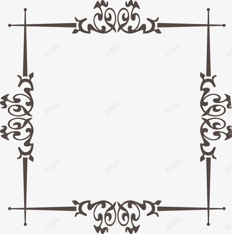 中国风边框条纹png免抠素材_新图网 https://ixintu.com 中国风 方形 条纹 边框