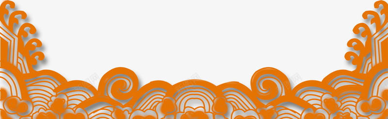 橙色中国风海浪装饰图案png免抠素材_新图网 https://ixintu.com 中国风 免抠PNG 橙色 海浪 装饰图案