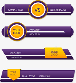 紫色商务横幅矢量图素材