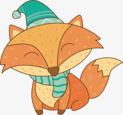 帽子狐狸橙色狐狸高清图片